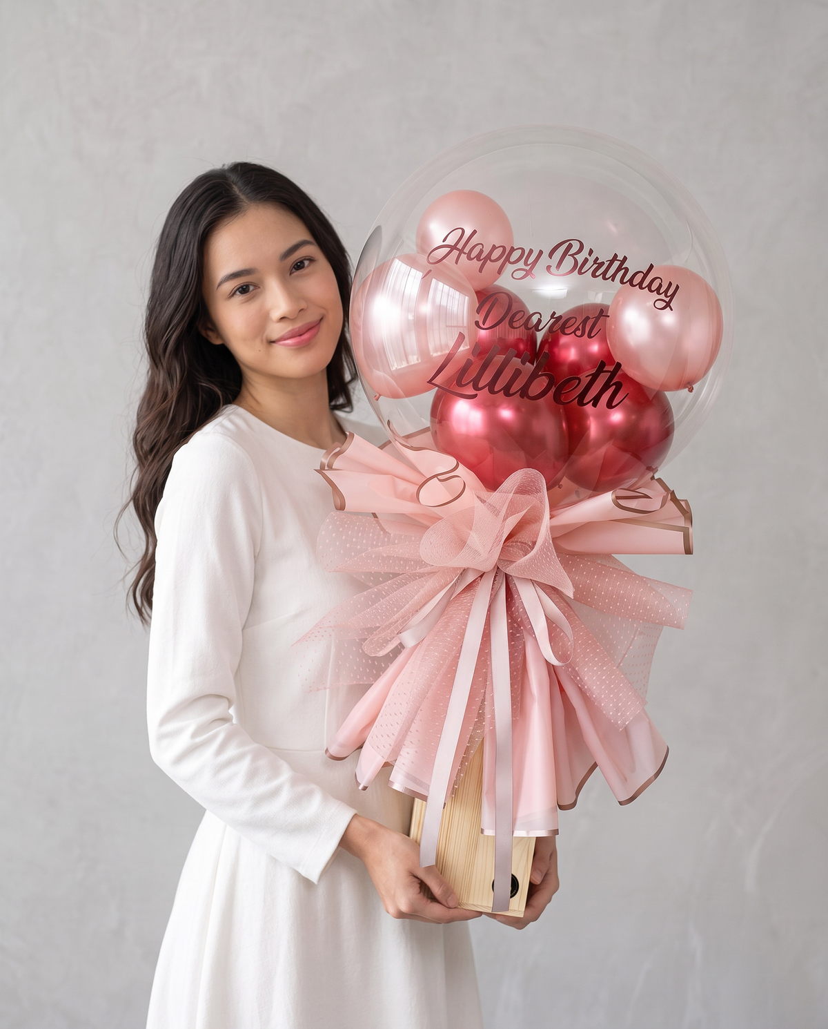 Rosy Wishes Balloon Bouquet