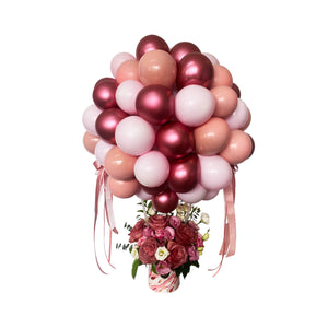 "Hot Pink" | Hot Air Balloon Cloud with Fresh Flower
