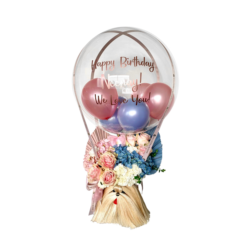 Flower Air Balloon | Flower Clear Air Balloon | Balloons & Blooms