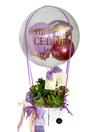 "Celine" | Mini Hot Air Balloon - Succulents